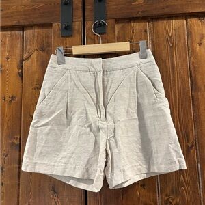 Wilfred Tan High Waist Shorts Relaxed Fit